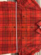 COACH Designer Long Sleeve Button Up Shirt Flannel Red Plaid Size L (org $350)