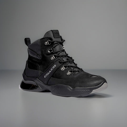 Designer COACH Men CitySole Hiker Boots Sneaker Shoe Blk/grey 10.5D  (org $295)