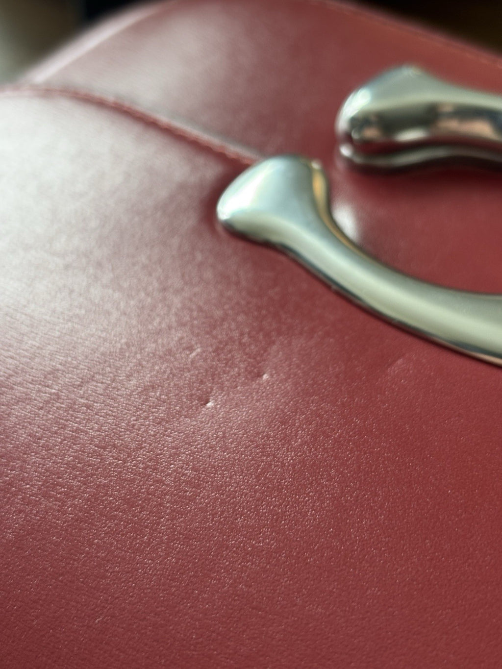 COACH Idol Red Leather Logo Plaque Chain Shoulder Bag Crossbody Strap (org $695)