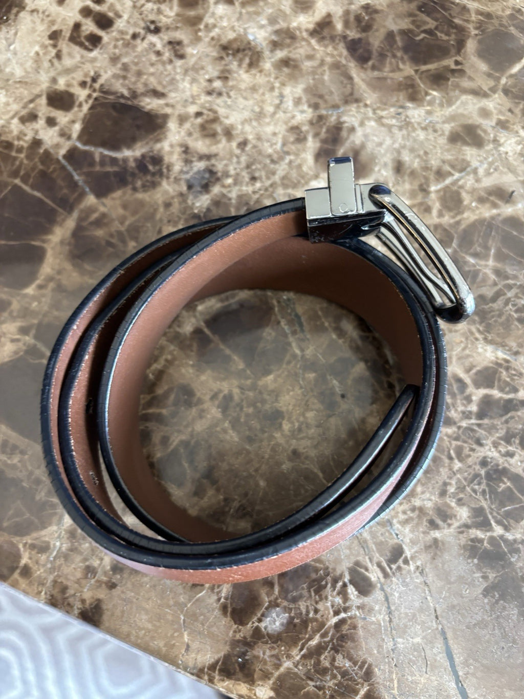 Designer COACH Belt Gun Metal Buckle Mahogany Brown Leather Cut 30 (org $175) ￼