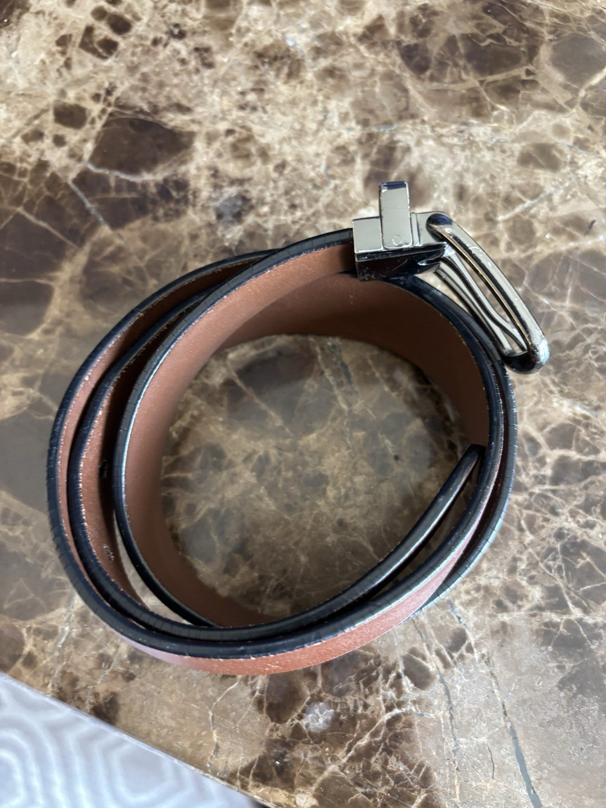 Designer COACH Belt Gun Metal Buckle Mahogany Brown Leather Cut 30 (org $175) ￼