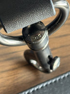 COACH Black/ Midnight Leather Bag Strap Adjustable Gunmetal Hardware Style 68978
