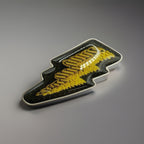 COACH Designer Lightning Shock Bolt Enamel Pin Bag Charm Emoji Stitching Graphic