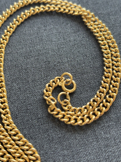 Vintage Elephant MOON DROPS Solid PERFUME COMPACT LOCKET Gold Tone Necklace