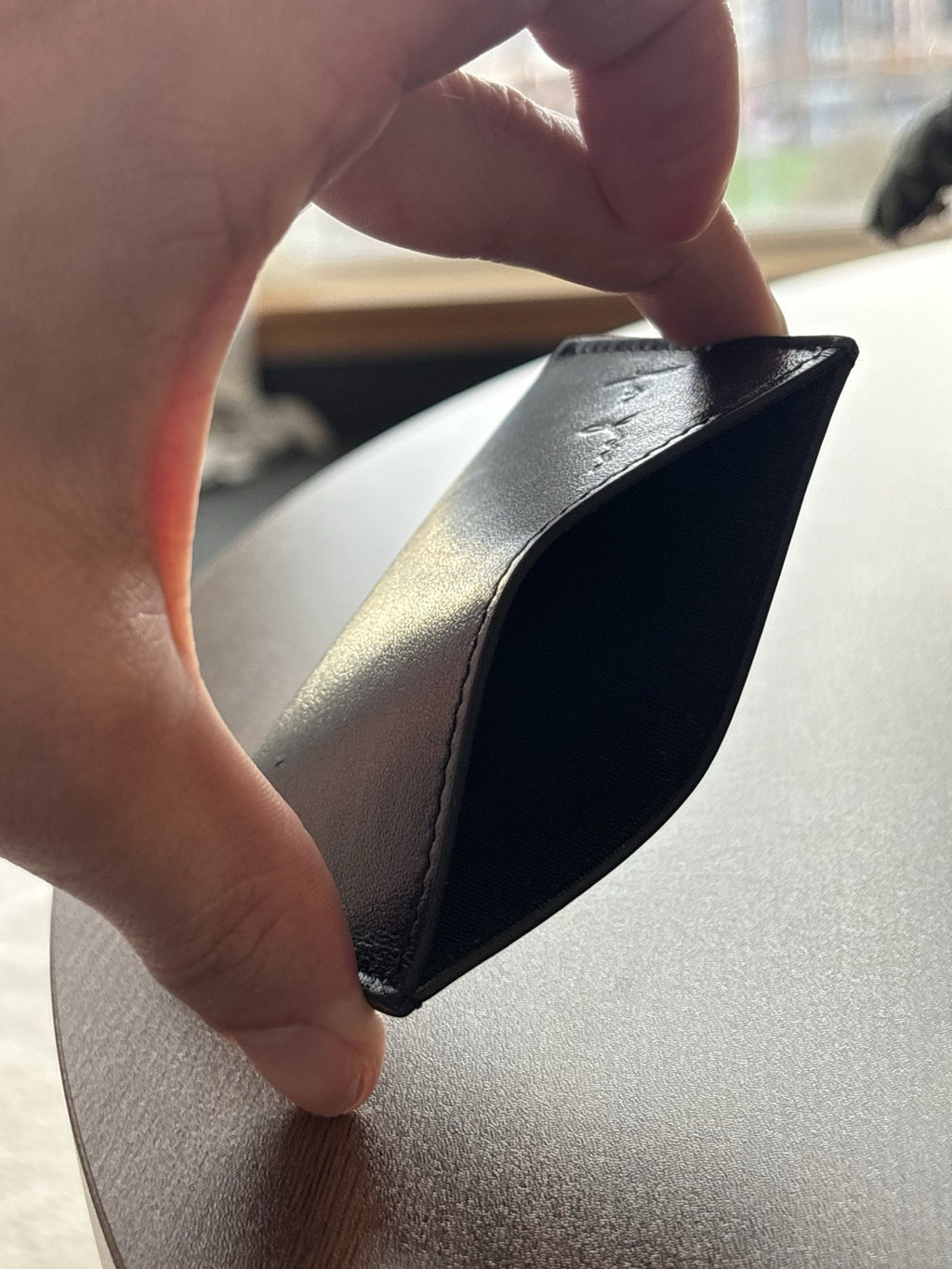 SAINT LAURENT Designer YSL Black Minimalist Cow Leather Case/Credit Card Holder