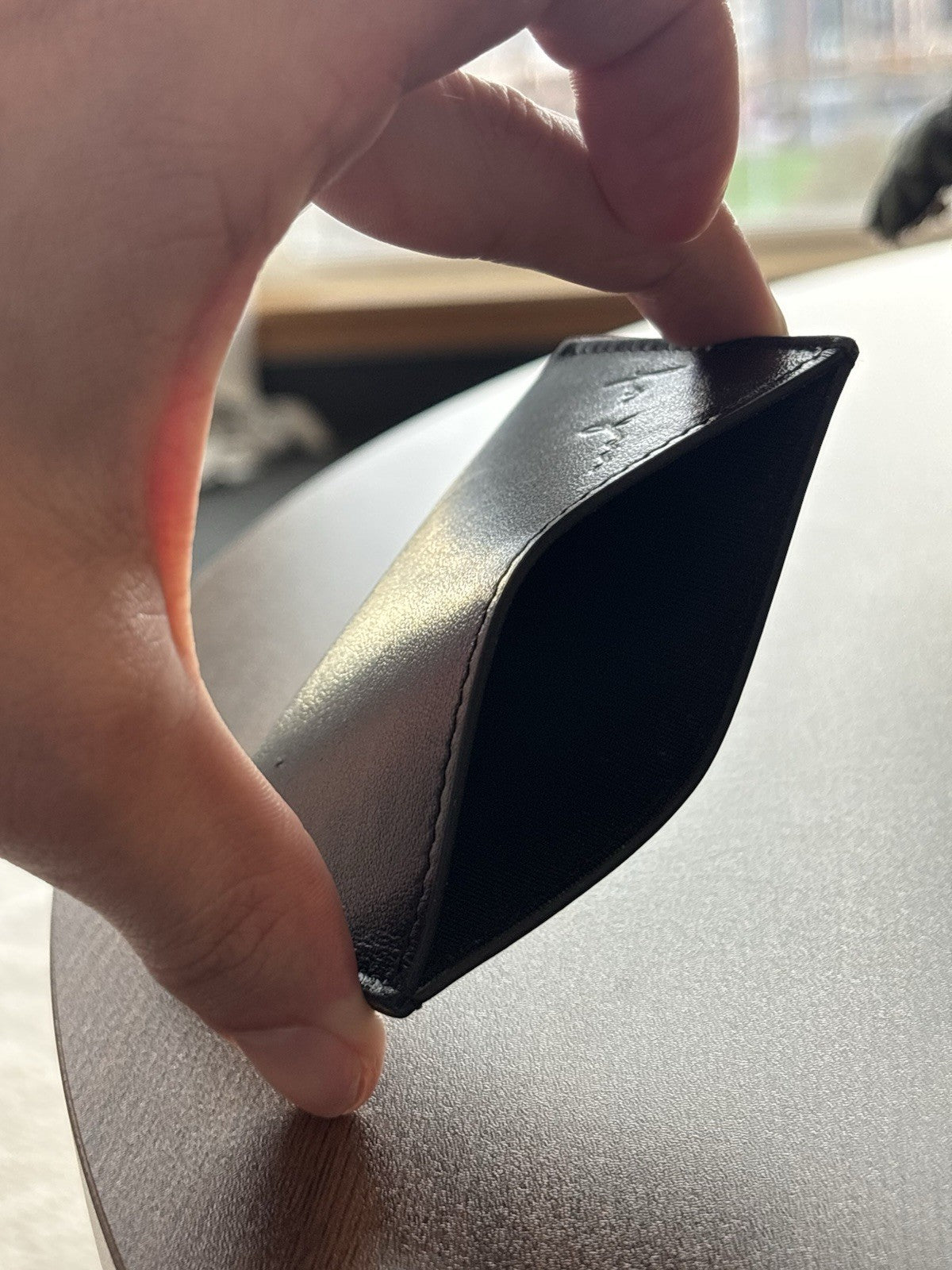 SAINT LAURENT Designer YSL Black Minimalist Cow Leather Case/Credit Card Holder