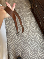 Designer COACH Belt Gun Metal Buckle Mahogany Brown Leather Cut 30 (org $175) ￼