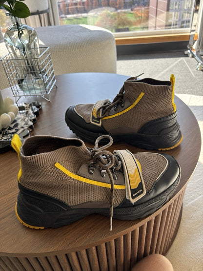 Designer COACH Brand Shoes C243 One Strap Runner High Top Size 11 Men (org $295)