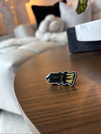 COACH Designer Rocket Ship Space Enamel Pin Bag Charm Emoji Stitching Graphic