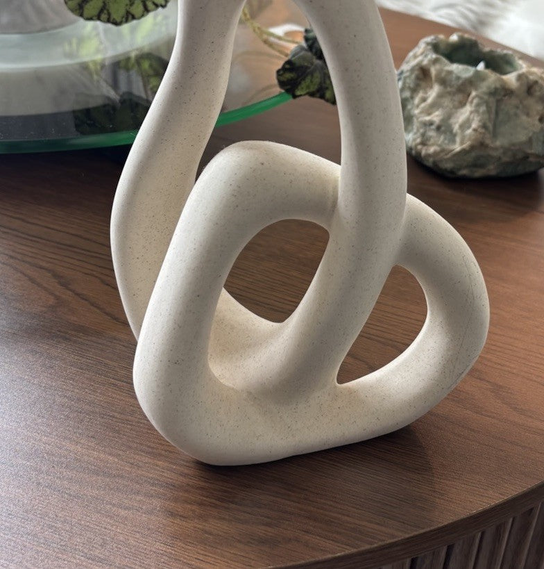 MODERN Abstract Ceramic Vase Cream Nordic Style Minimalist Home Decor (org $78)