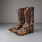 CORRAL® Mens Brown Exotic Alligator Inlay & Embroidered Western Boots (org $360)