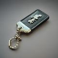 COACH 1941 Designer Hanging Tag Horse Carriage Bag Charm Fob Chain Black/Silver