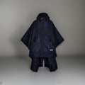 NWT Men COACH Runway Coat Poncho & Travel Bag Set Black/ Navy Size L (org $795)