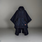 NWT Men COACH Runway Coat Poncho & Travel Bag Set Black/ Navy Size L (org $795)