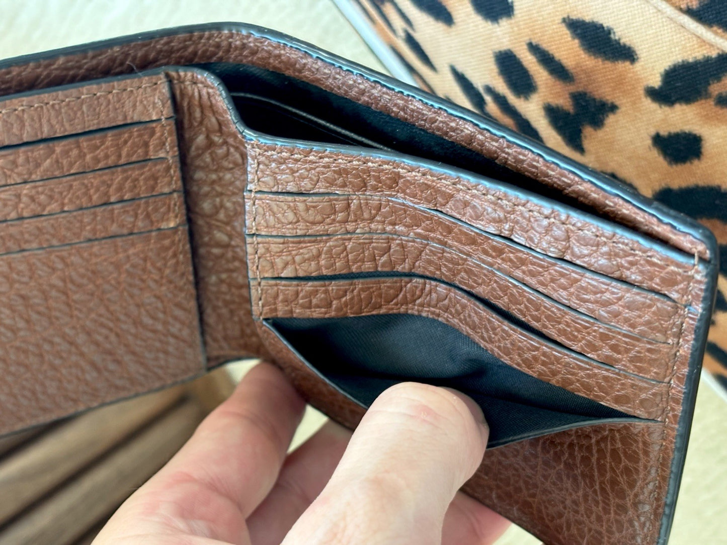 Designer COACH Genuine Leather Wallet 3 In 1 ID Window /Gunmetal Studs (Org$250)