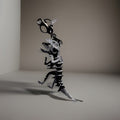 Designer COACH Black Rexy Bag Charm Keychain Fob Dinosaur Leather Skeleton
