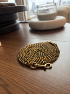 COACH Designer Bag Chain Strap Gold/Antique Brass Metal w/ Leash Clip (org $150)