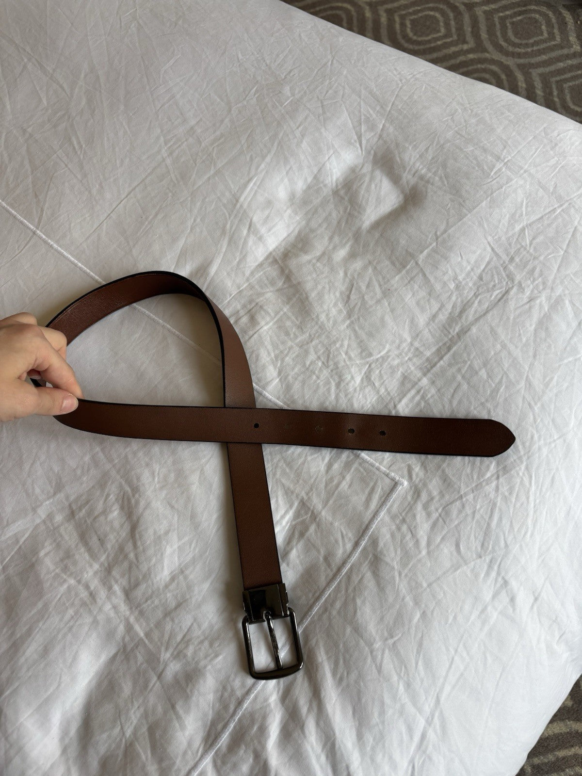 Designer COACH Belt Gun Metal Buckle Mahogany Brown Leather Cut 32 (org $175) ￼