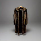 VINTAGE Mink Denver & Salt Lake Duplers Luxurious Long Brown Fur Coat Pockets XL