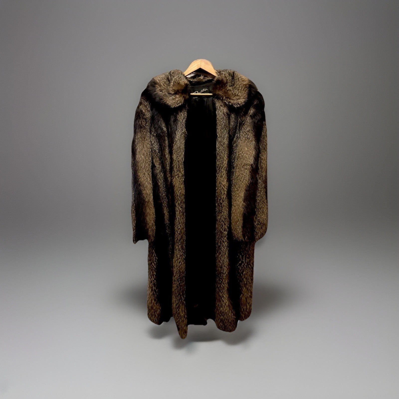 VINTAGE Mink Denver & Salt Lake Duplers Luxurious Long Brown Fur Coat Pockets XL