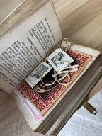 Antique 1875 Czech Bohemian Catholic Prayer Book  Hardcover Leather Brass Clasp