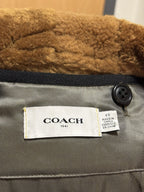 COACH Runway Shearling Lined Parka Jacket Coat Fur Hood Green/Olive (org $2650)