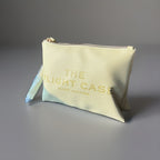 MARC JACOBS “THE FLIGHT CASE” Pebbled Leather Wristlet Case Pale/Mint Green NWOT