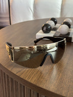 VERSACE Tribute Shield Black VE2197 Unisex Visor Wrap Mask Sunglasses (org $340)