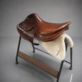 HERMÈS Paris Belgique Vintage Close Contact Jump Saddle 17.5 Rare Brown Leather