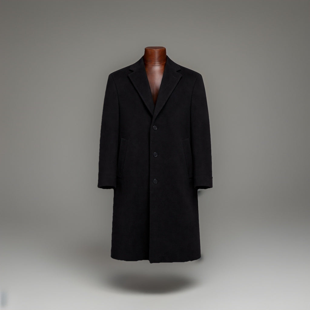 RALPH LAUREN Cashmere Wool Italy Long Button Trench Coat LRL Mens 46R (org $875)