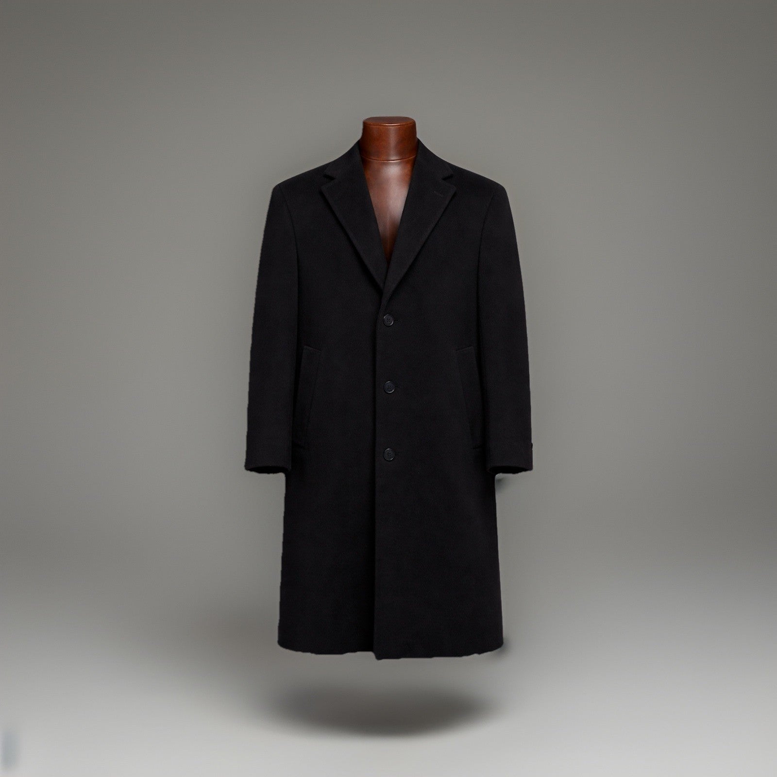 RALPH LAUREN Cashmere Wool Italy Long Button Trench Coat LRL Mens 46R (org $875)