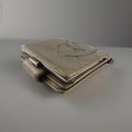 CHANEL Metallic Two Fold Wallet Leather Made France Authentic T16591 (org $1550)