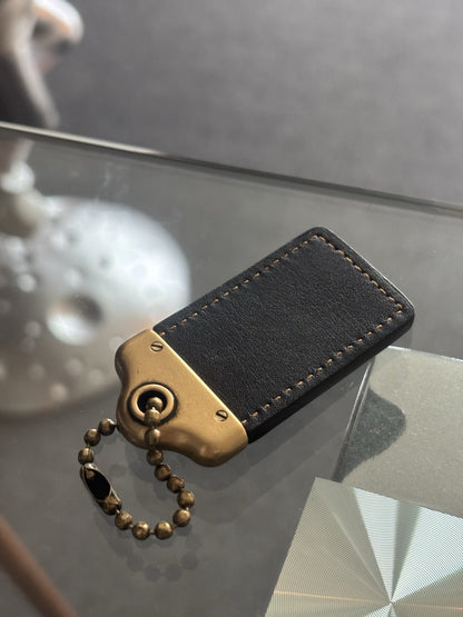 COACH 1941 Designer Hanging Tag Horse Carriage Bag Charm Fob Chain Black/Gold