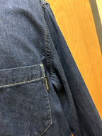 COACH Designer Blue Jean Denim Long Sleeve Cotton Button Up Size Men L(org $250)