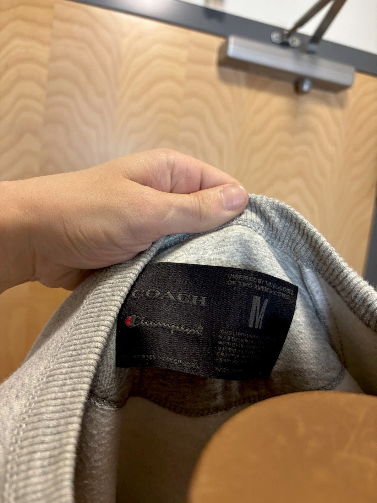 RARE Designer Coach x Champion Sweatshirt Crew Sold Out Collab Size M (org $395)