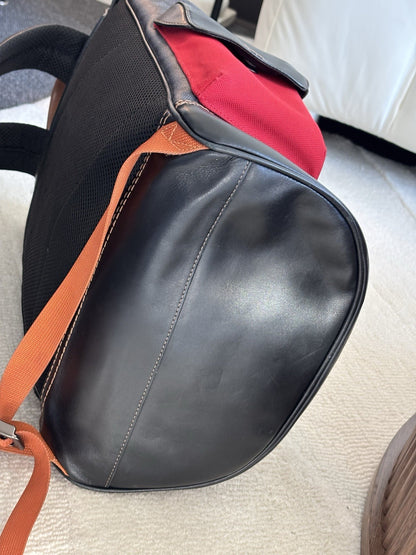 Designer COACH Rivington Backpack Rucksack Signature Leather Red/ Blk (org $595)