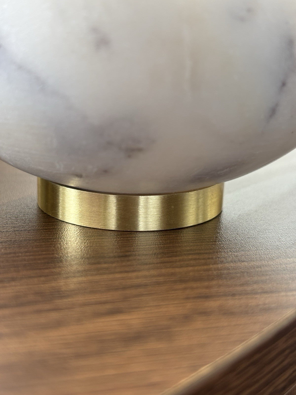 MARBLE Stone Set of 2 Carved Pinch Bowl For Herbs Or Spices 4" White / Gold Trim
