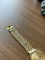 NIXON Time Teller Watch Blue Dial 37mm Gold Stainless Steel Mesh Band A045-1931