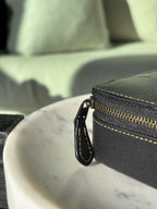 COACH Zipped Around Jewelry Leather Case Box Organizer Black (org $195)