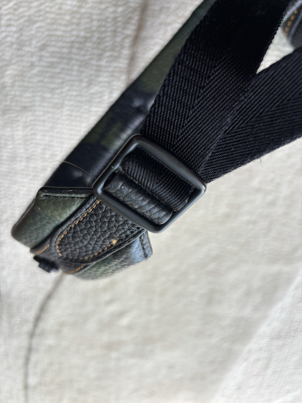COACH Designer Backpack Rare Camo/black Pebbled Leather Suede Stripe (Org $795)