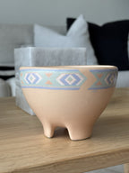1983 VINTAGE “Treasure Craft” USA Southwest Ceramic Terracotta Salsa Dip Bowl