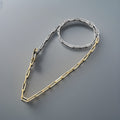 SWAROVSKI “So Cool” Crystal Safety Pin Necklace Silver Gold Metal Rare(Org $550)