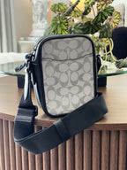 COACH Designer Reflective Signature C Crossbody “Dylan 10” Travel Bag (org $350)