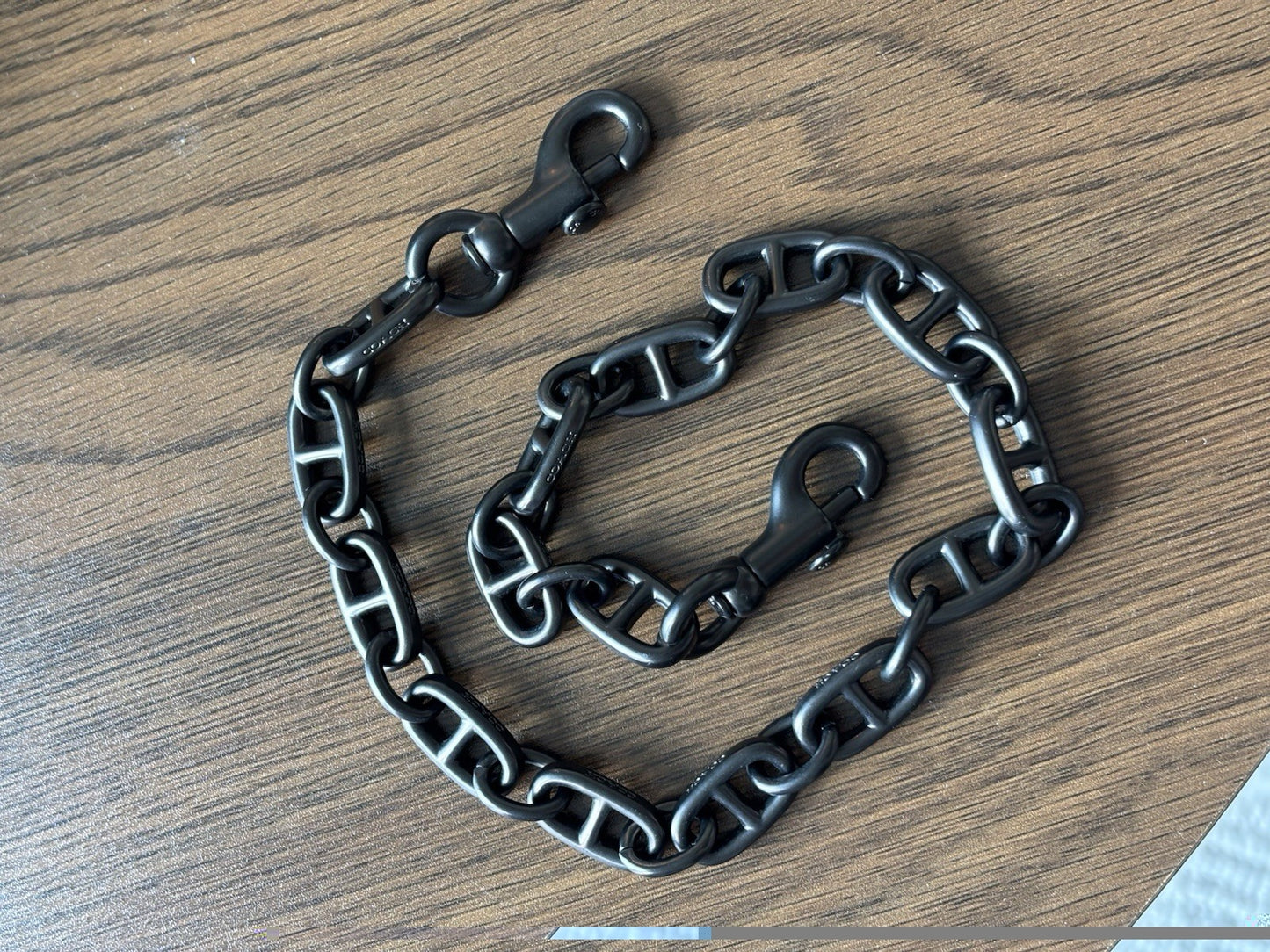 COACH Designer Rare Bag Chain Shoulder Strap Black/Gunmetal Metal Clip(org $175)