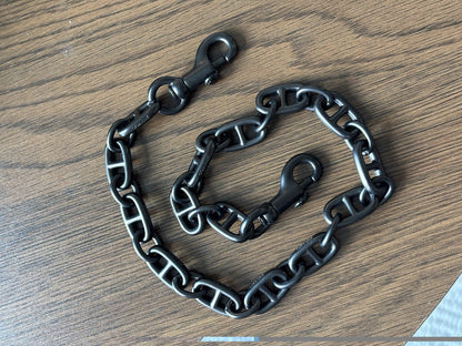 COACH Designer Rare Bag Chain Shoulder Strap Black/Gunmetal Metal Clip(org $175)