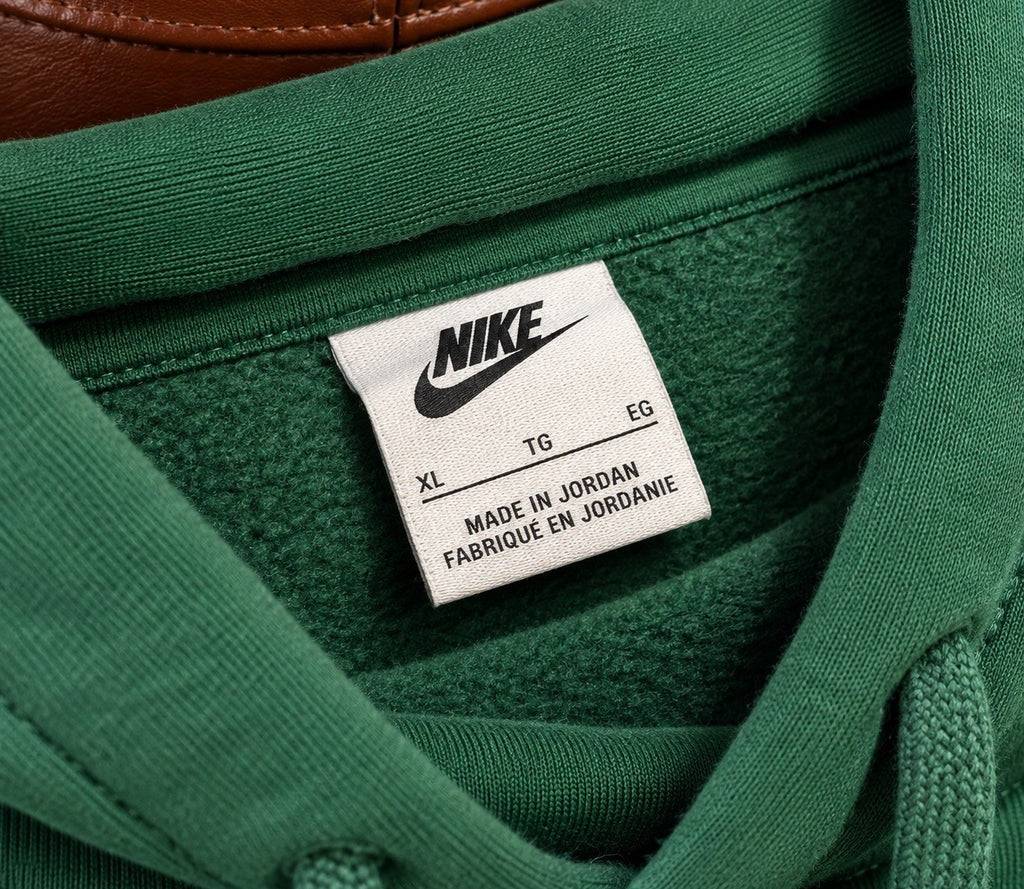 NIKE Sportswear Club Pullover Hoodie Green/White Logo Swoosh #CJ1611 Men’s XL
