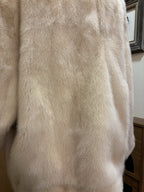 1970 FABIANI ROMA Vintage Mink Real Fur Coat Zip Jacket Cream/White (org $3500)