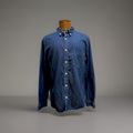 COACH Designer Blue Jean Denim Long Sleeve Cotton Button Up Size Men L(org $250)