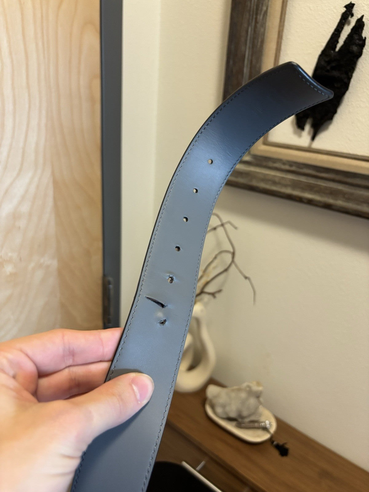 LOUIS VUITTON Authentic Eclipse Belt Black LV Reversible Logo Men 32 (org $650)
