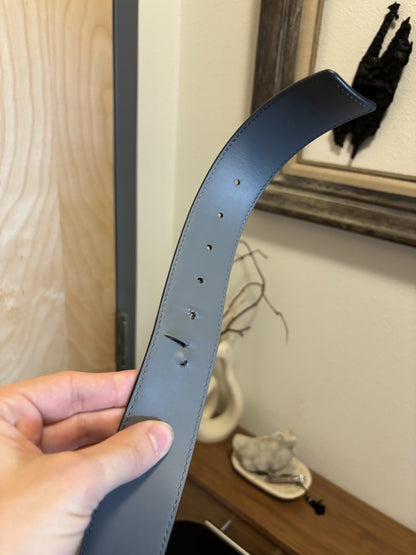 LOUIS VUITTON Authentic Eclipse Belt Black LV Reversible Logo Men 32 (org $650)